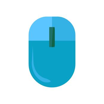 Mouse icon symbolizing computer navigation, cursor control, desktop interaction vector
