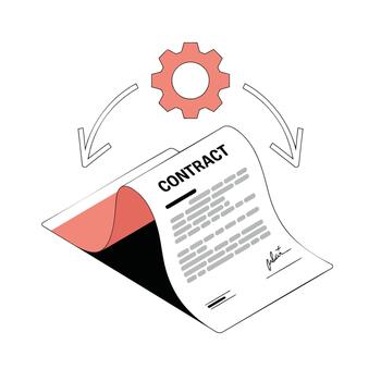 Smart Contract Process Optimization Icon vector