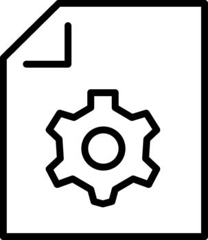 Settings Document Icon vector