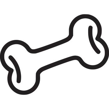 un hueso icono vector