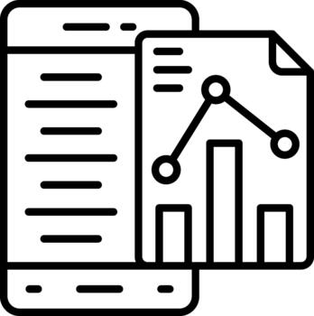 Analytics Data Driven Analytics Report Icon vector