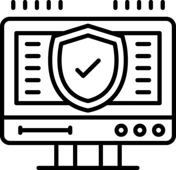 Computer Desktop Computing System Device Icon vector
