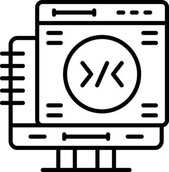 Computer High Performance Computer System Icon vector