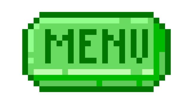 Button Menu Pixel UI vector