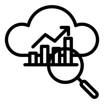Cloud computing and data analytics vector
