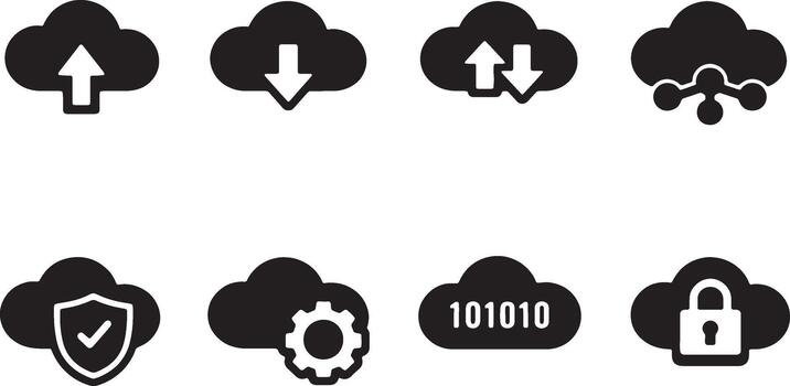 Cloud Computing Icon Set vector