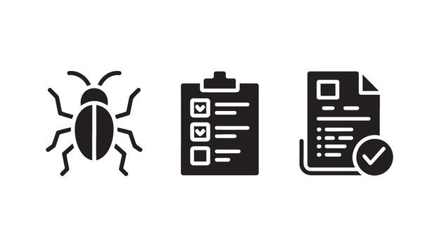 Bug Error Icon for Debugging and Software Testing Concepts vector