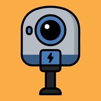 Security camera icon vector