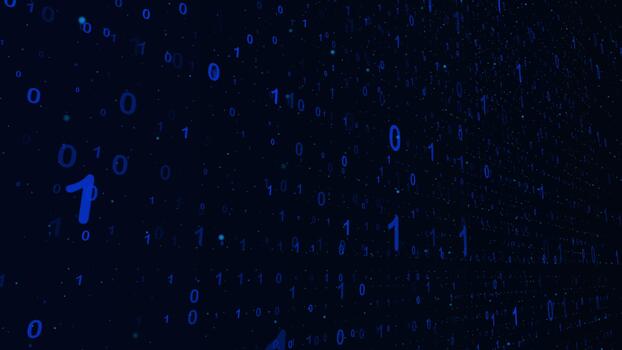 Binary Code Data Transfer, Cloud Computing video