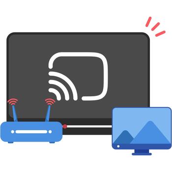 Screen Casting Streaming vector