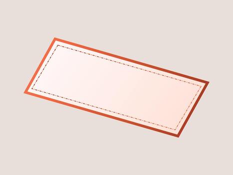 Minimalist rectangular frame with dashed border vector