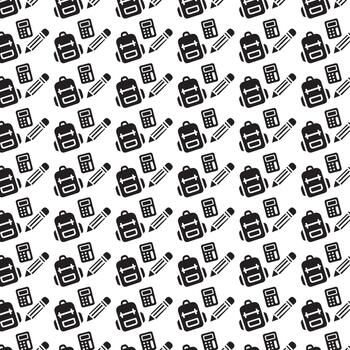 Repeating Study Pattern on white background vector