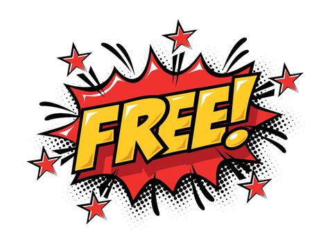 Free comic word exploding vector