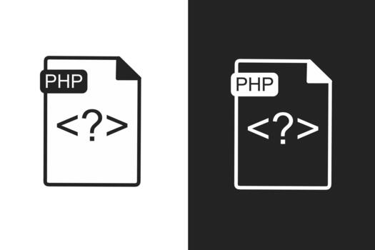 php archivo icono datos documento vector