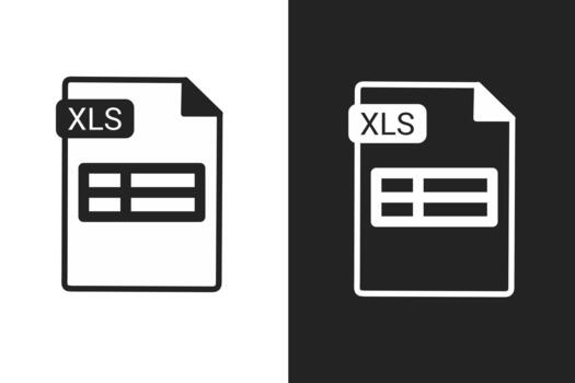 Xls file icon data document vector
