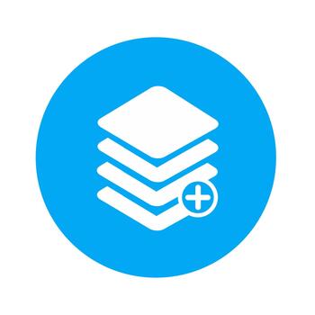 Add Data Layer Stack Icon simple graphic element vector