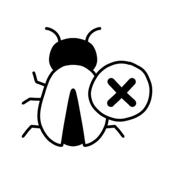 Debug Bug Error Hand Drawn Doodle Icon Software Coding Fix Insect vector