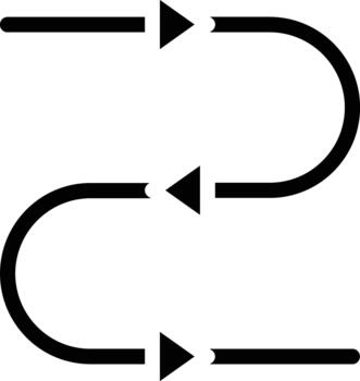 iterativo flujo de trabajo lazo sólido icono vector