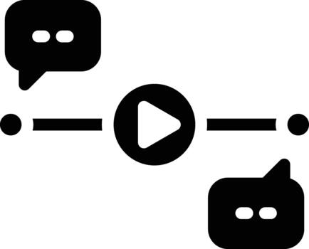 realimentación flujo de trabajo sólido icono vector