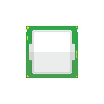 Central processing unit hardware component icon vector