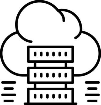 Cloud Server Enterprise Cloud Server Hosting Infrastructure Solution vector