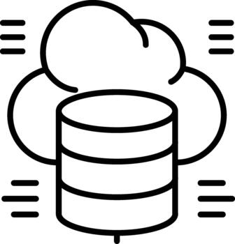 Cloud Storage Secure Cloud Storage Data Backup Solution vector