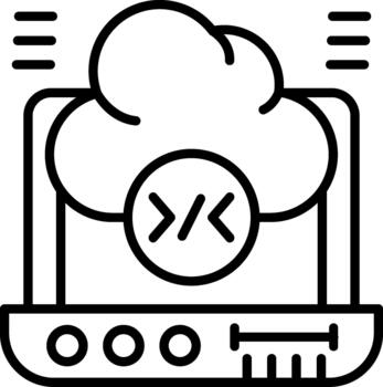 Cloud Computing Modern Cloud Computing Business Technology Solution vector