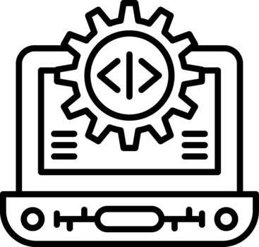 Coding Full Stack Coding Development Solution Platform vector