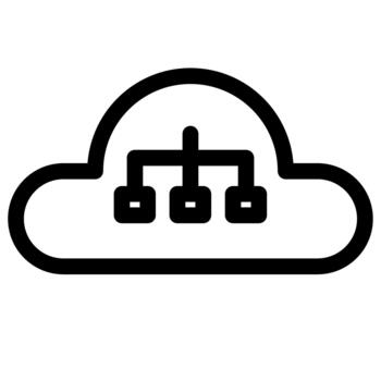 nube informática - descentralizado datos almacenamiento vector