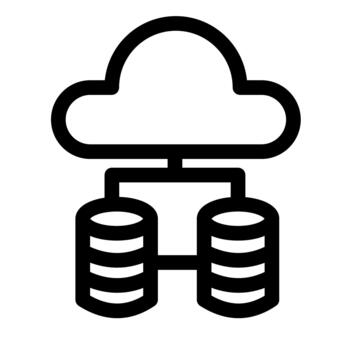 Cloud Computing- Data Storage- Decentralized Network vector