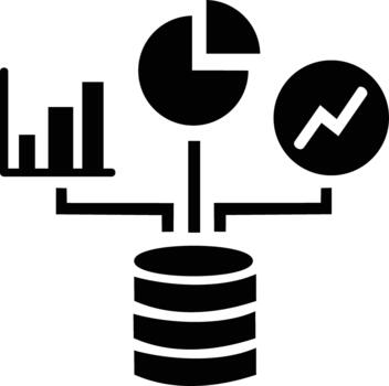 Data folder analytics report analysis icon vector