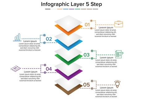Layer Five Steps vector