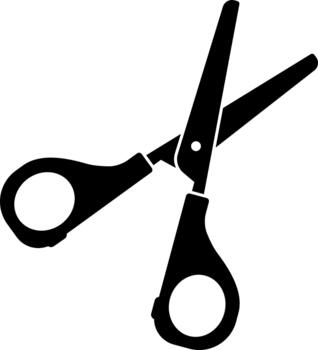 tijeras sólido icono vector