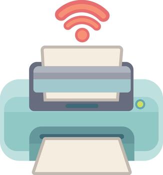 Printer flat icon vector
