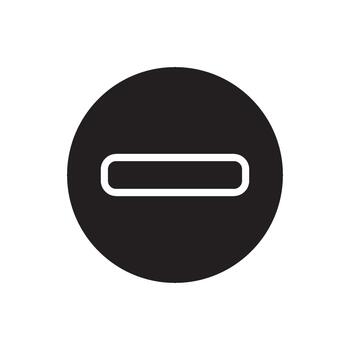 Minus Circle Remove Delete Subtraction Decrease Button Icon Black vector