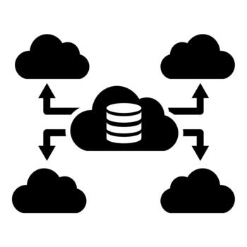 Cloud Database Distribution Network Multi-Cloud vector