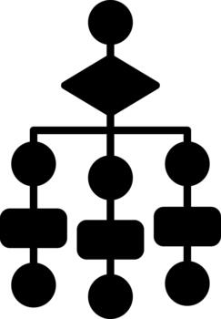 Glyph Icon Design Algorithm Algorithm Logic Framework For Efficient Computation vector