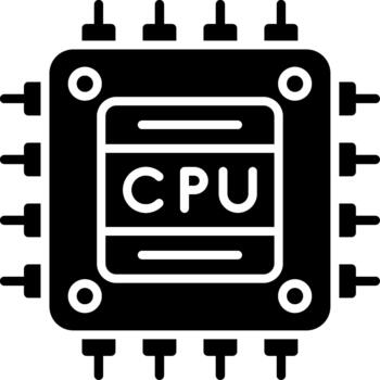 236 - glifo UPC central Procesando unidad para informática vector