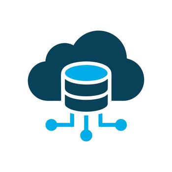 Cloud Database Technology Icon vector