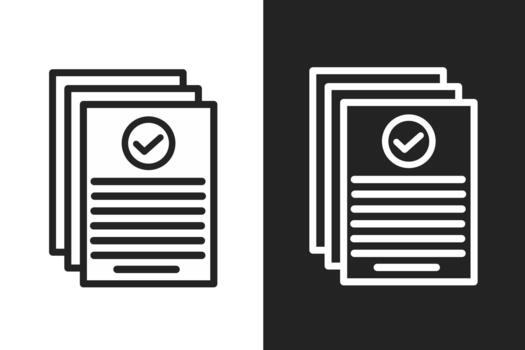 Approved Documents Stack Icon vector