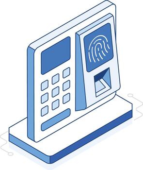 isométrica teléfono inteligente verificación interfaz utilizando múltiple autenticación métodos. vector