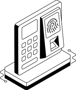 isométrica teléfono inteligente verificación interfaz utilizando múltiple autenticación métodos.. vector