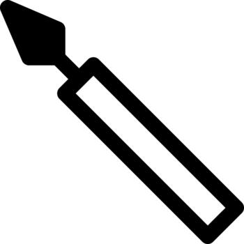 spear solid line icon vector