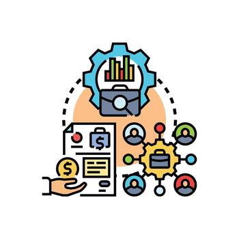 Workflow misalignment causing business process management problems vector