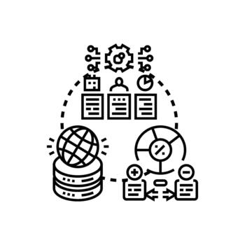 Data processing for defined business objectives vector
