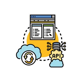 seguro nube Servicio corriente datos web api vector