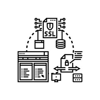 Https securing data transfer and web browsing vector