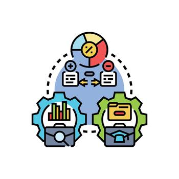 Distributed team workflow remote collaboration process vector
