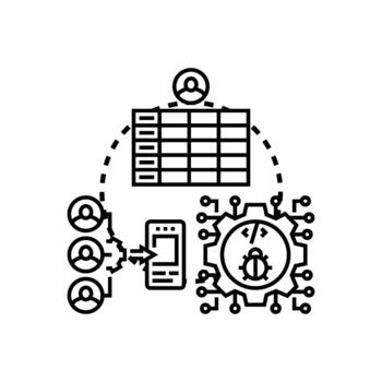 Beta product testing process for software development vector
