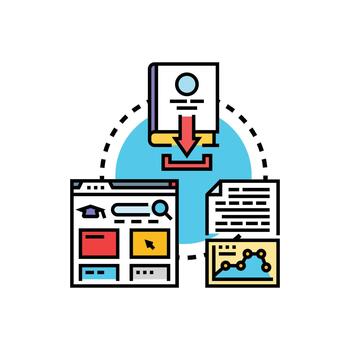 explorador adicional digital texto y datos análisis vector